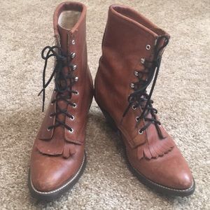 Lace up Brown Leather Boots